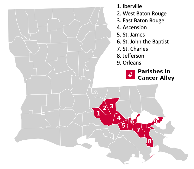 cancer alley parishes