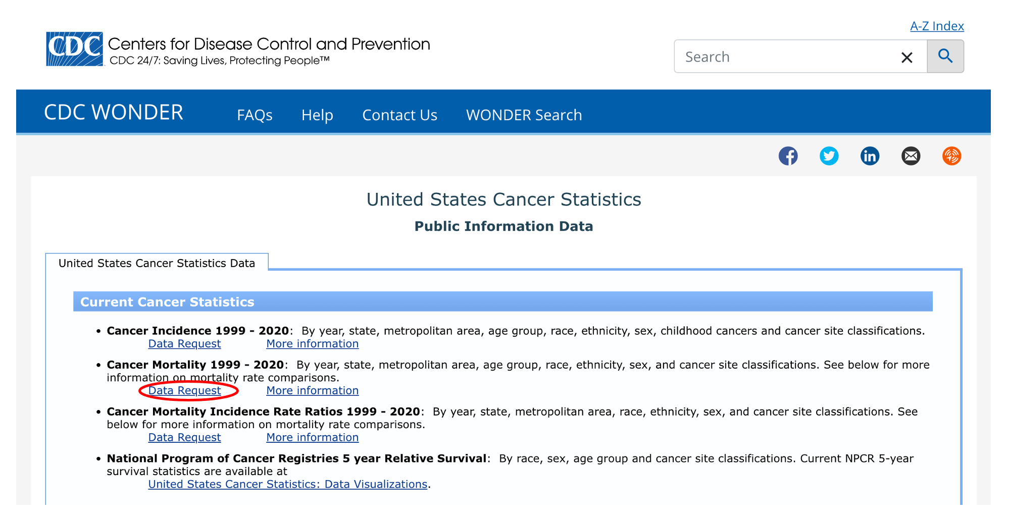 CDC Cancer Stats